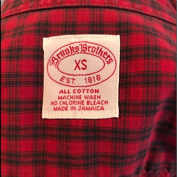 BrooksBros Red Plaid Shirt - Picture 4 of 8